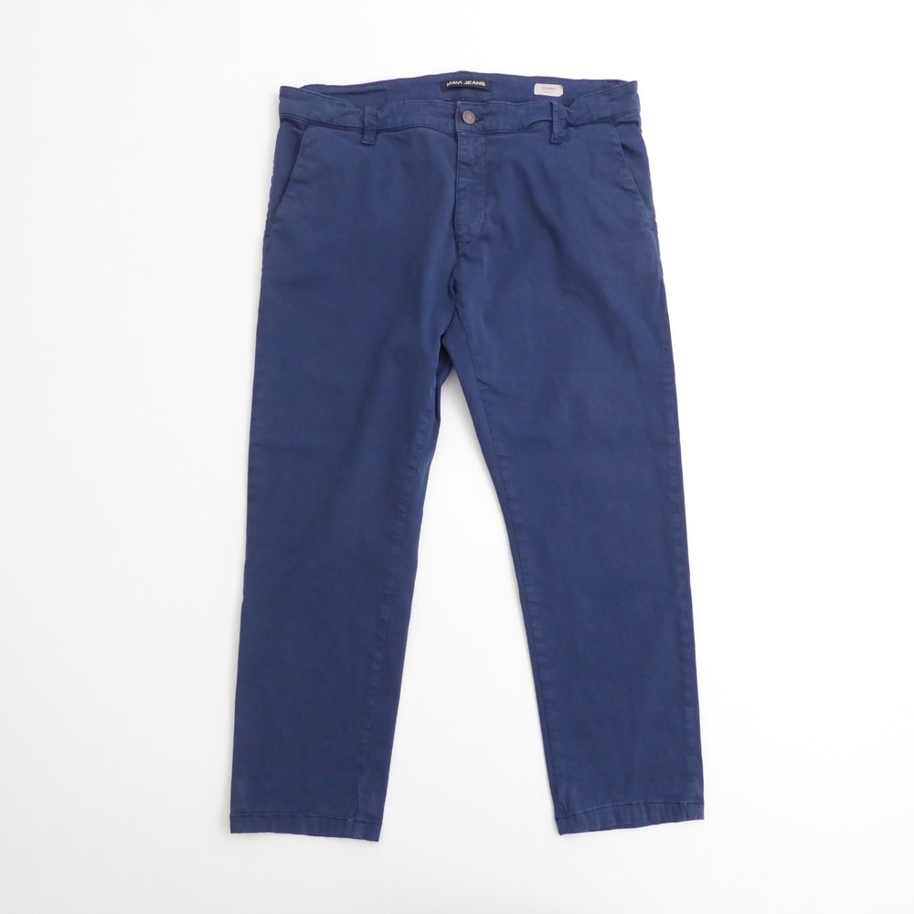Mavi Mens Johnny Slim Leg Chino Pants Navy Blue Stretch 36 x 28